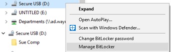 encrypt flash drive windows 10