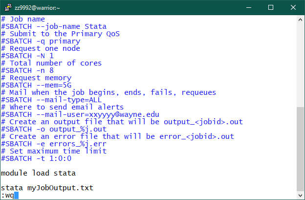 use stata mp on hpc