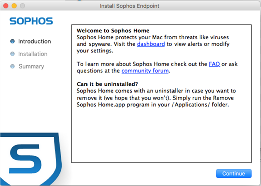 uninstall sophos home mac